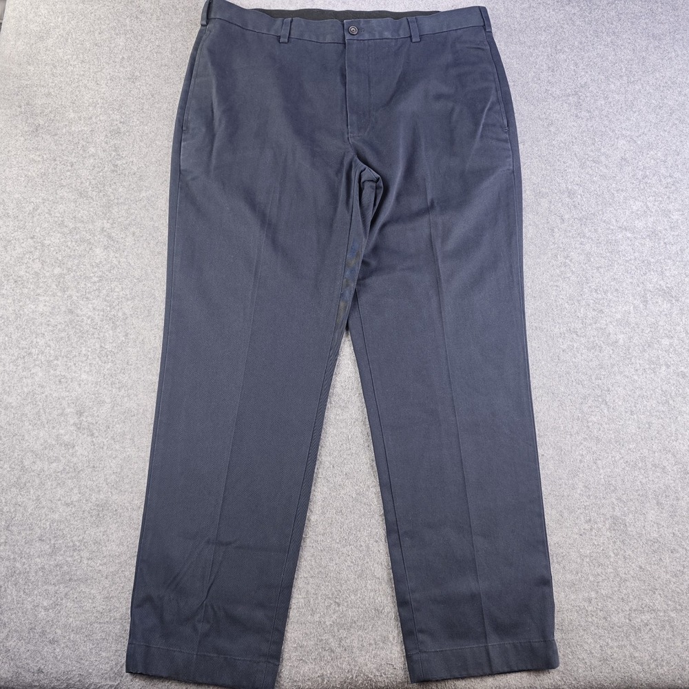 Brooks Brothers Advantage Chino Clark Pants Mens 38x30 Blue Flat Front 100%...